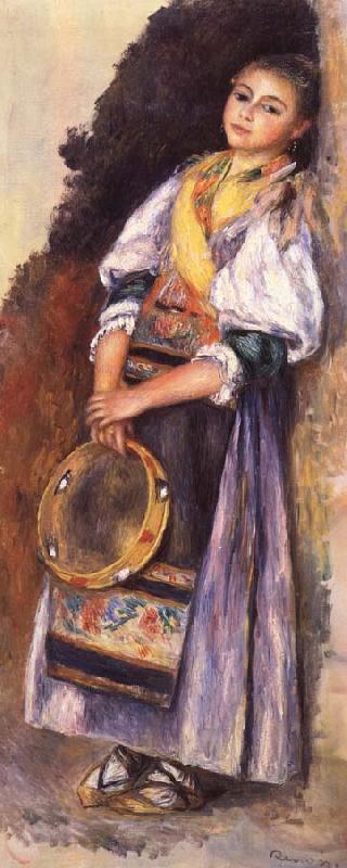 Pierre Auguste Renoir Italian woman witb Iambourine France oil painting art